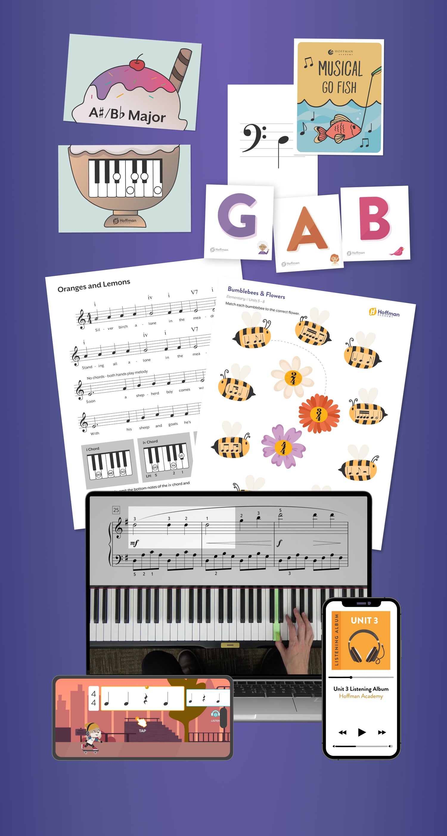 Premium materials for online music lessons.